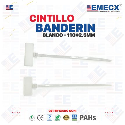 CINTILLO MARCADOR 110X2.5mm - BLANCO