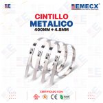 CINTILLO 400X4.8mm METALICO ACERO INOX.